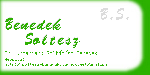 benedek soltesz business card